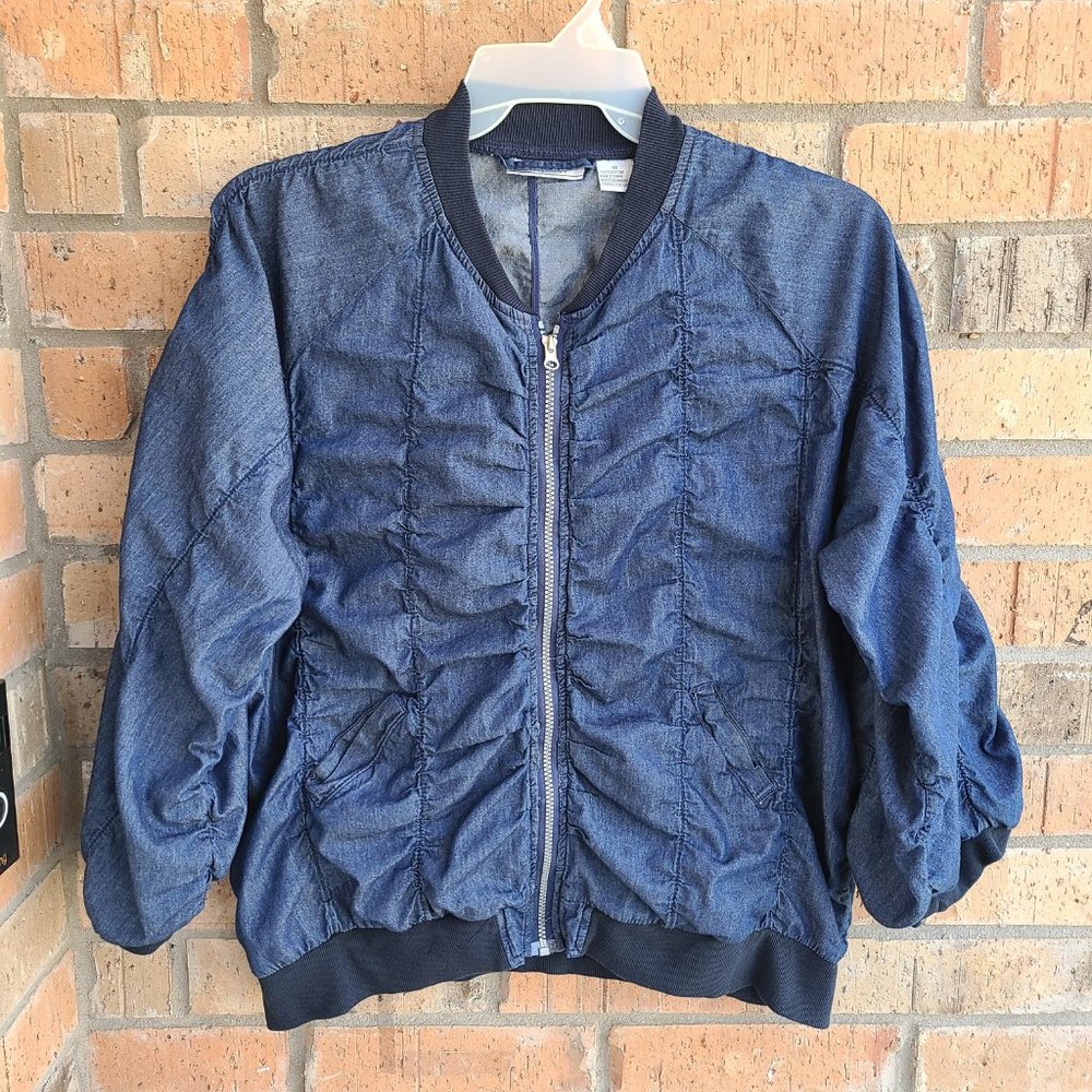 Jamie Nicole Collection Women's Full Zip Top Jacket Blue Size 1X